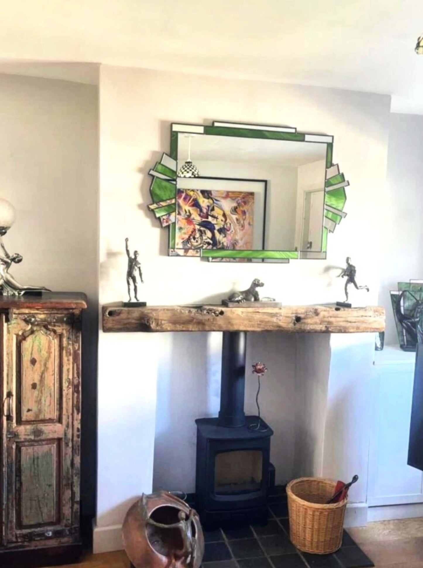 Fantasy Art Deco Overmantle Wall Mirror