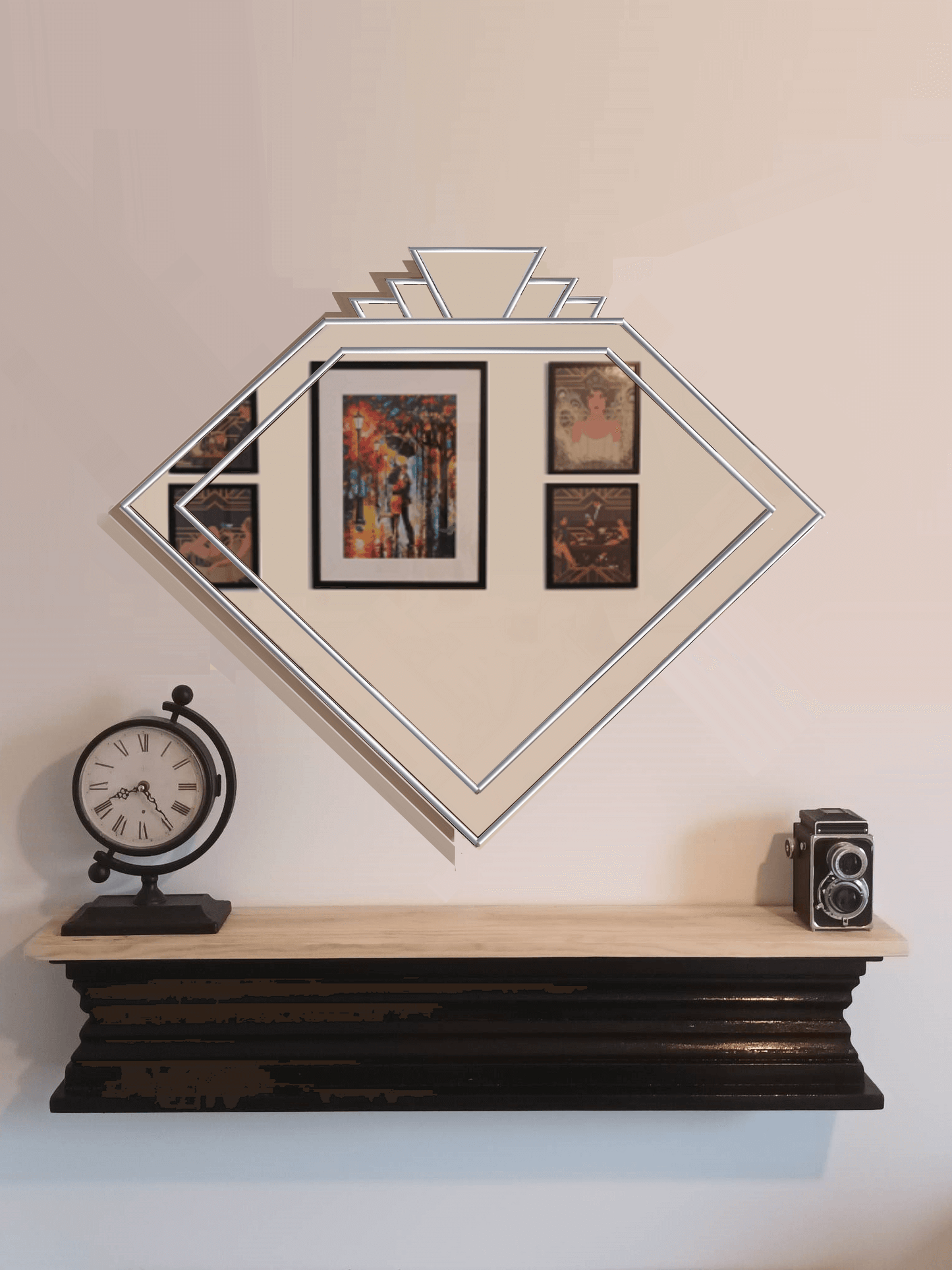 Siver Extra Large Wall Mirror MAde in the UK and exclusive mirror to JPC Mirrors