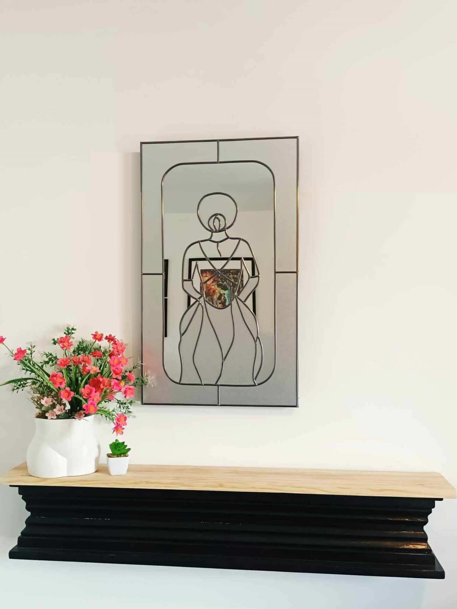 Stain glass Art Deco Nouveau Mirror
