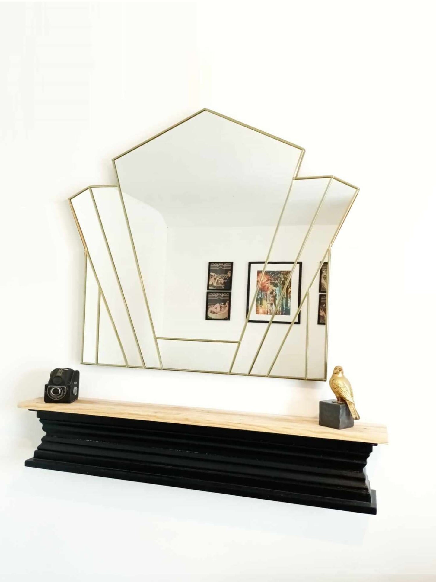 Brass Art Deco Mirror Exclusively made in the UK at JPC Mirrors