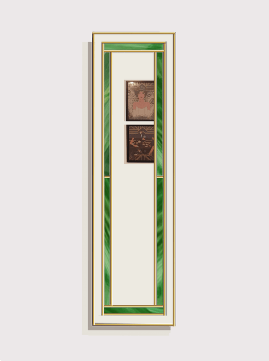 Full length art deco wall mirror