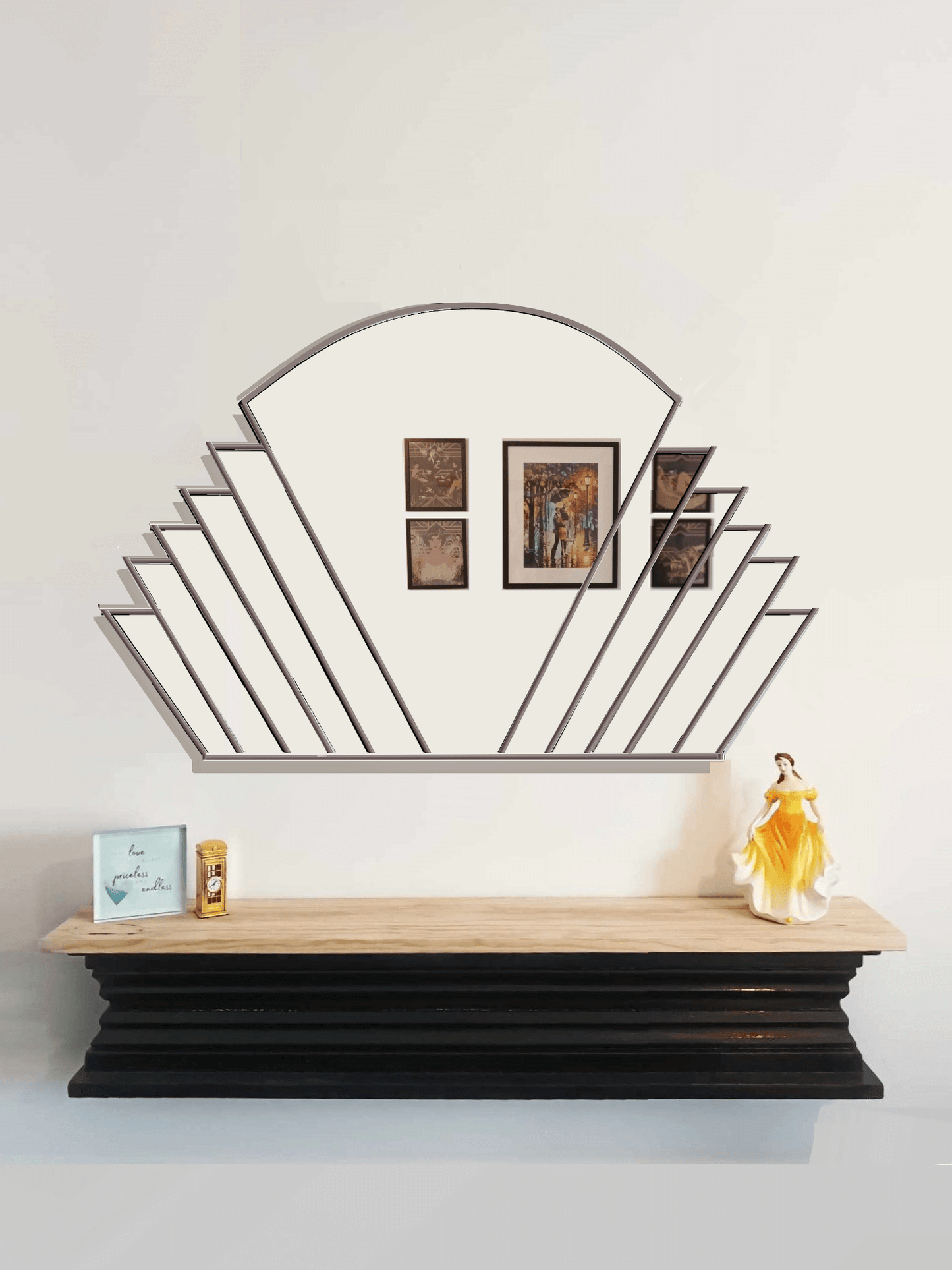 Large Overmantle Art Deco Wall Mirror