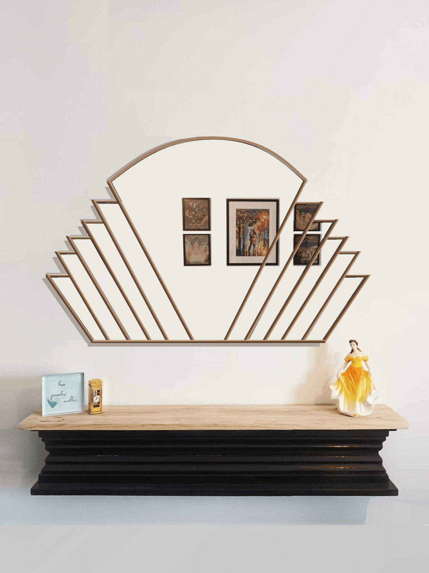 Large Overmantle Art Deco Wall Mirror