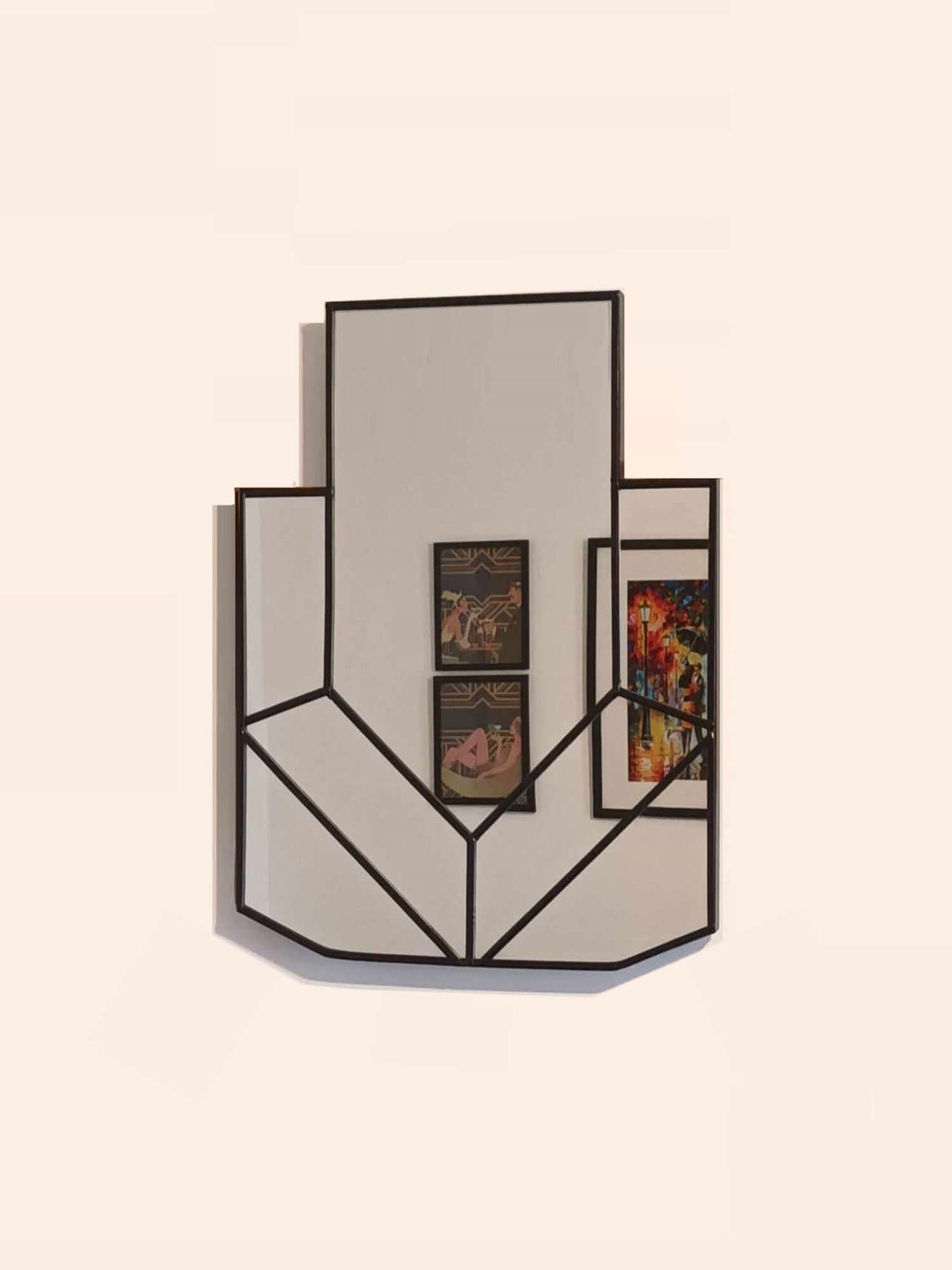 Black Art Deco Wall Mirror