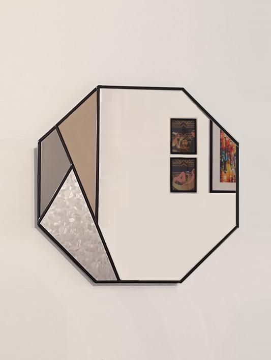 Handcrafted Contemporary Artistic Round Wall Mirror Made in the UK Exclusive Mirror to JPC Mirrors