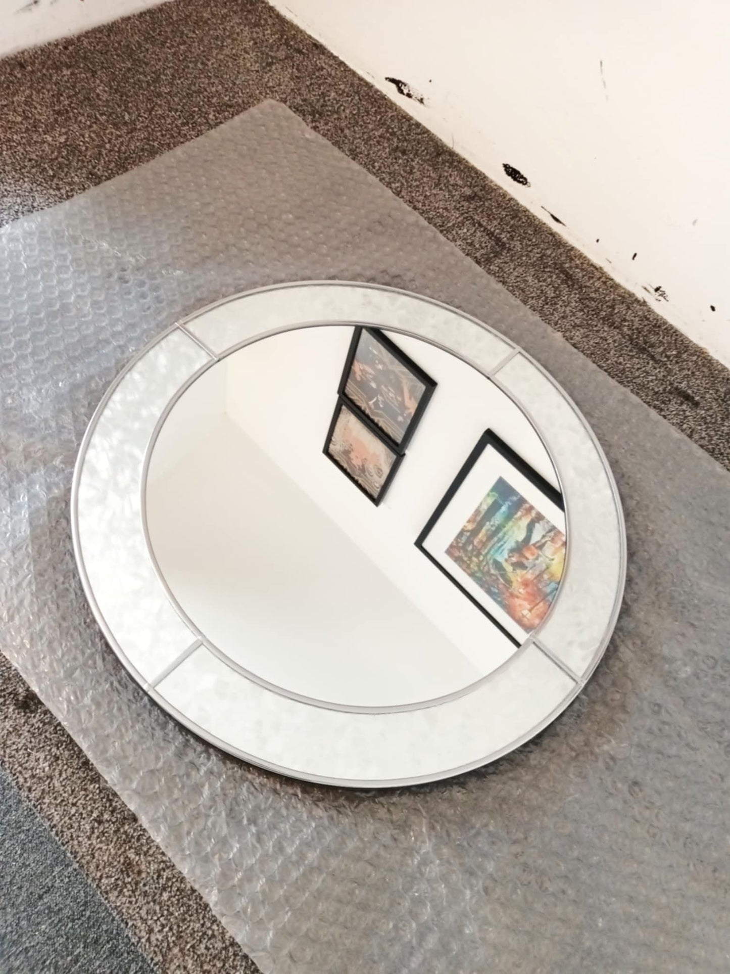 Neptune Art Deco Round Mirror