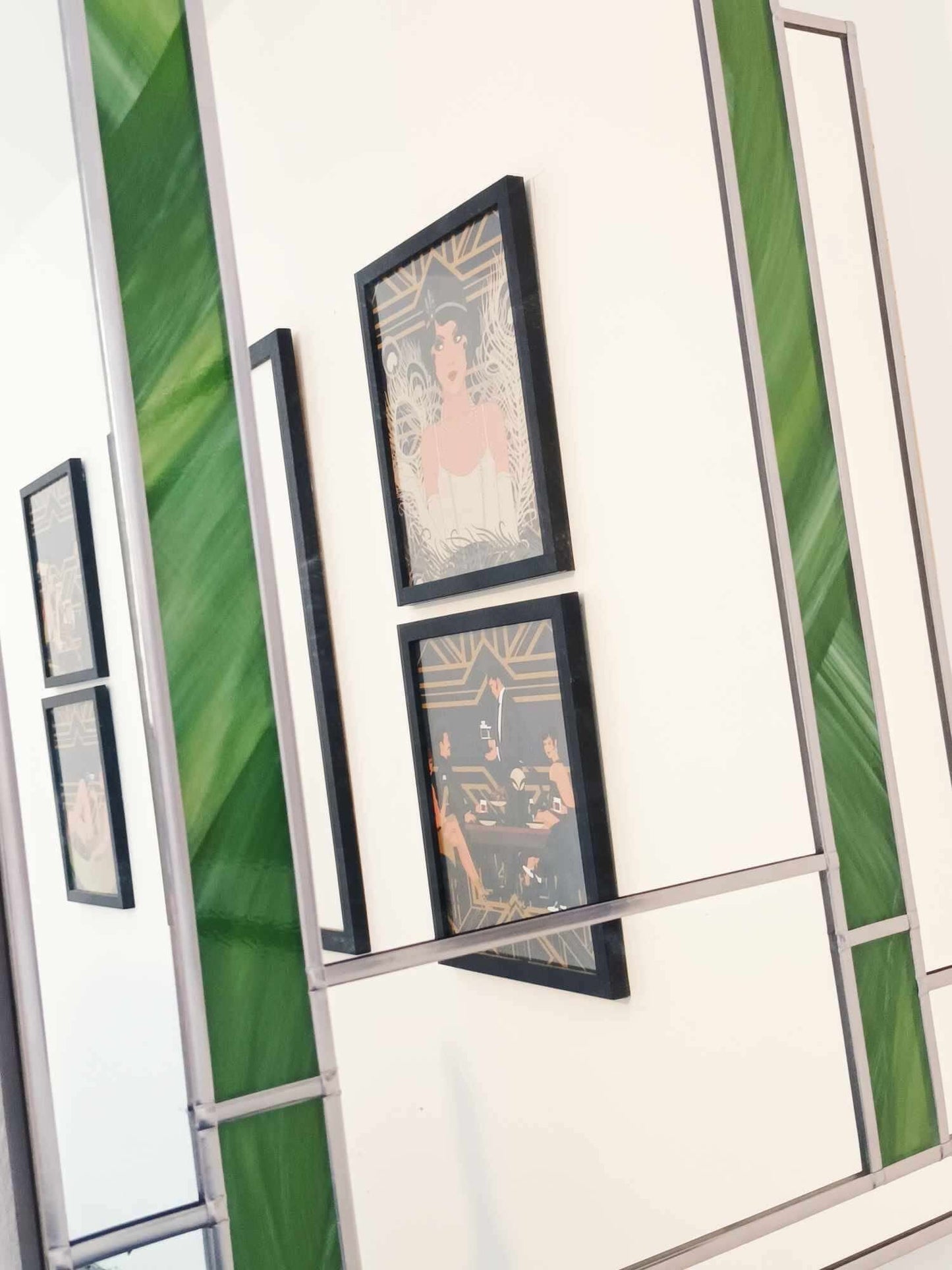 Green Art Deco Mirror