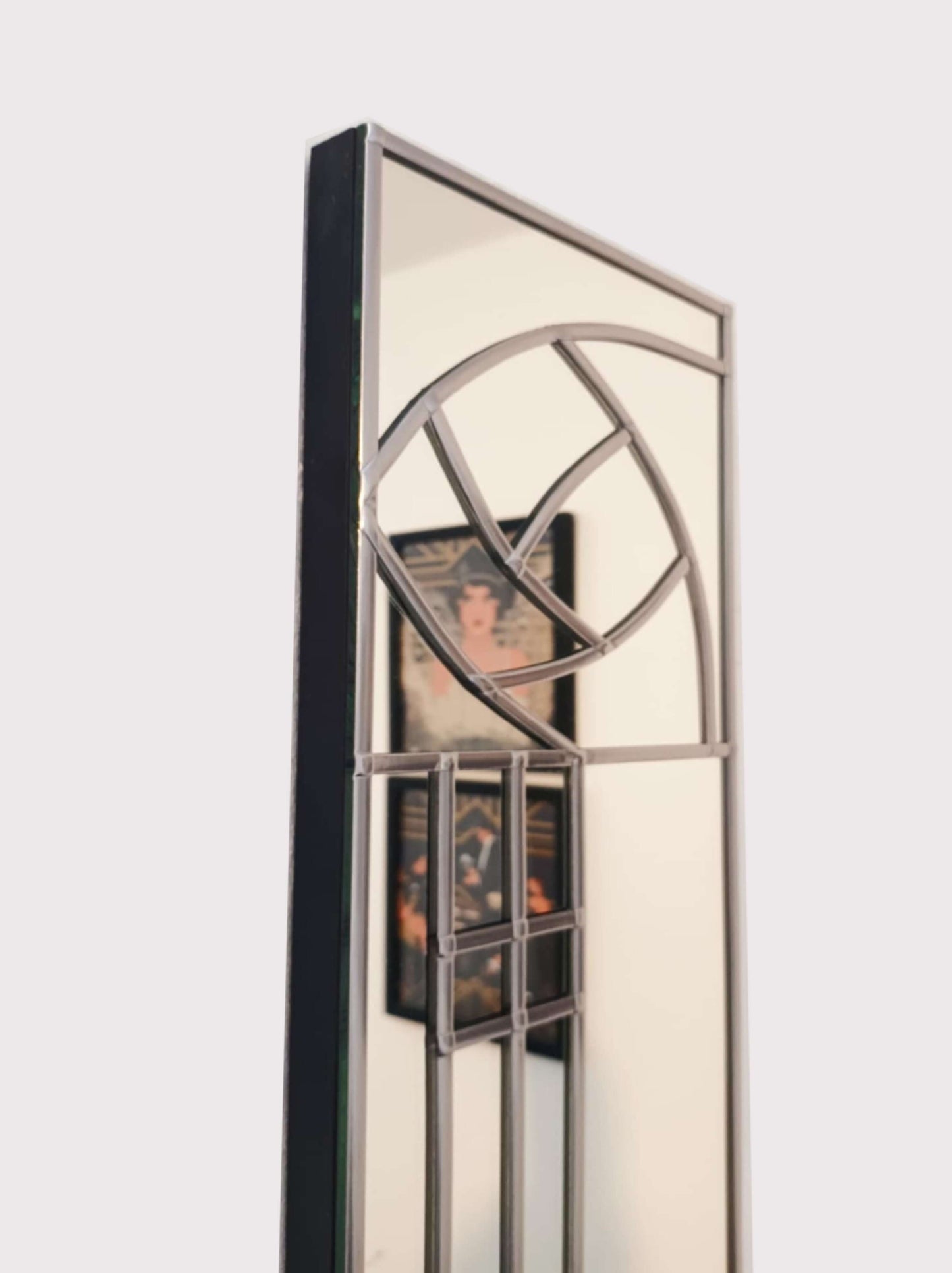 Rennie mackintosh mirror in silver finish