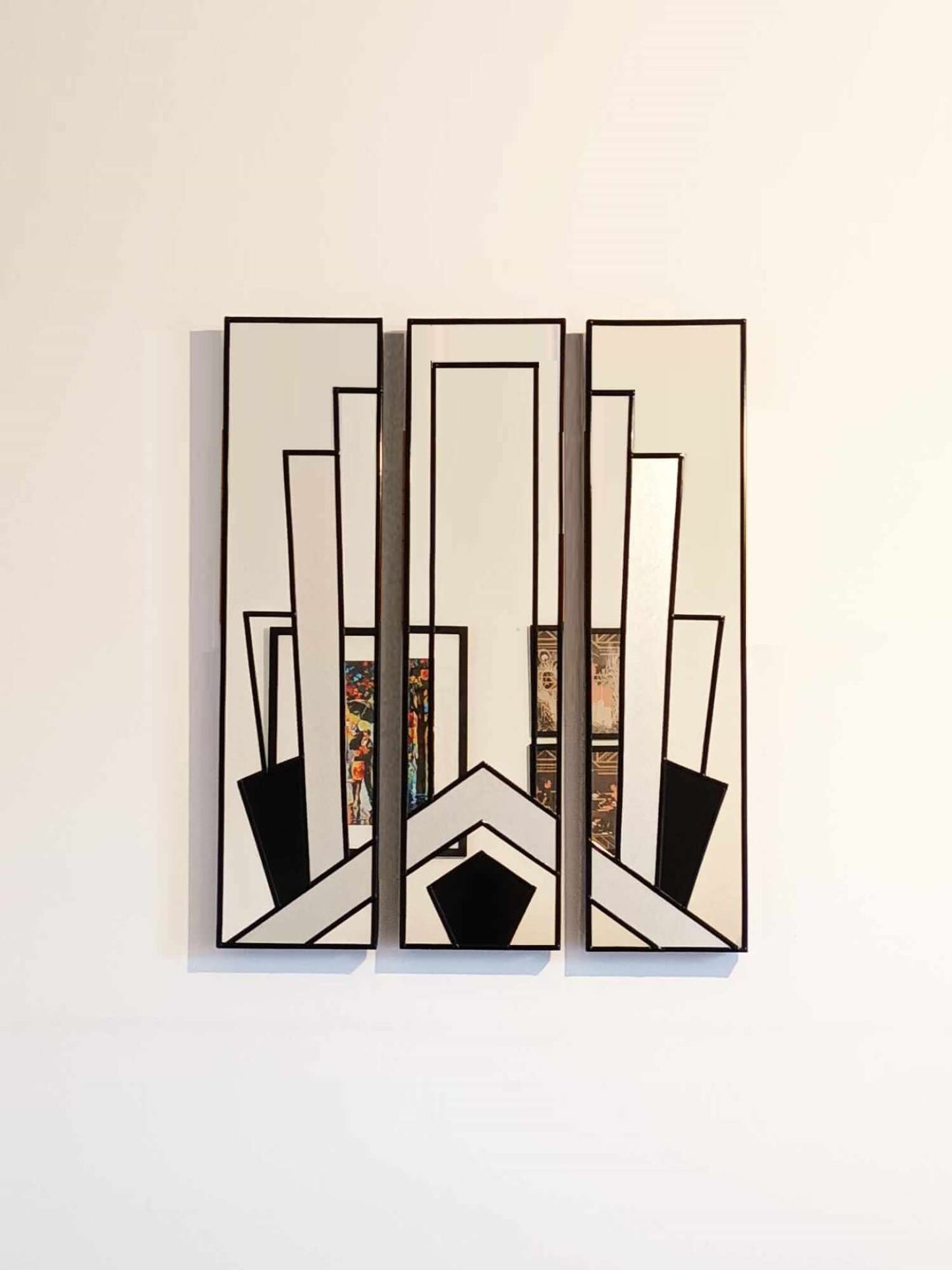 The Sierra Art Deco Wall Mirror Stain Glass Style Exclusive Mirror to JPC Mirrors