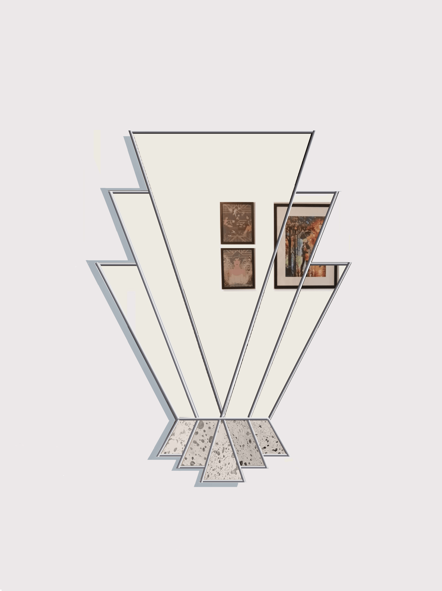 Large Art Deco Wall Mirror