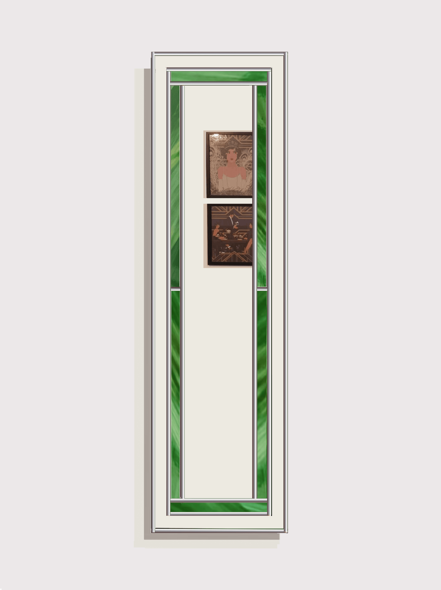 Full length art deco wall mirror