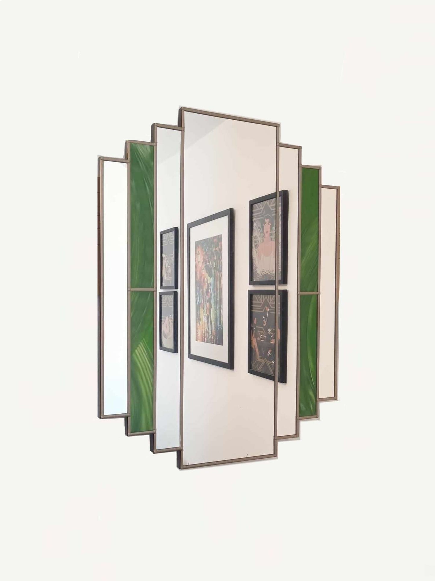 Gold Art Deco Wall Mirror