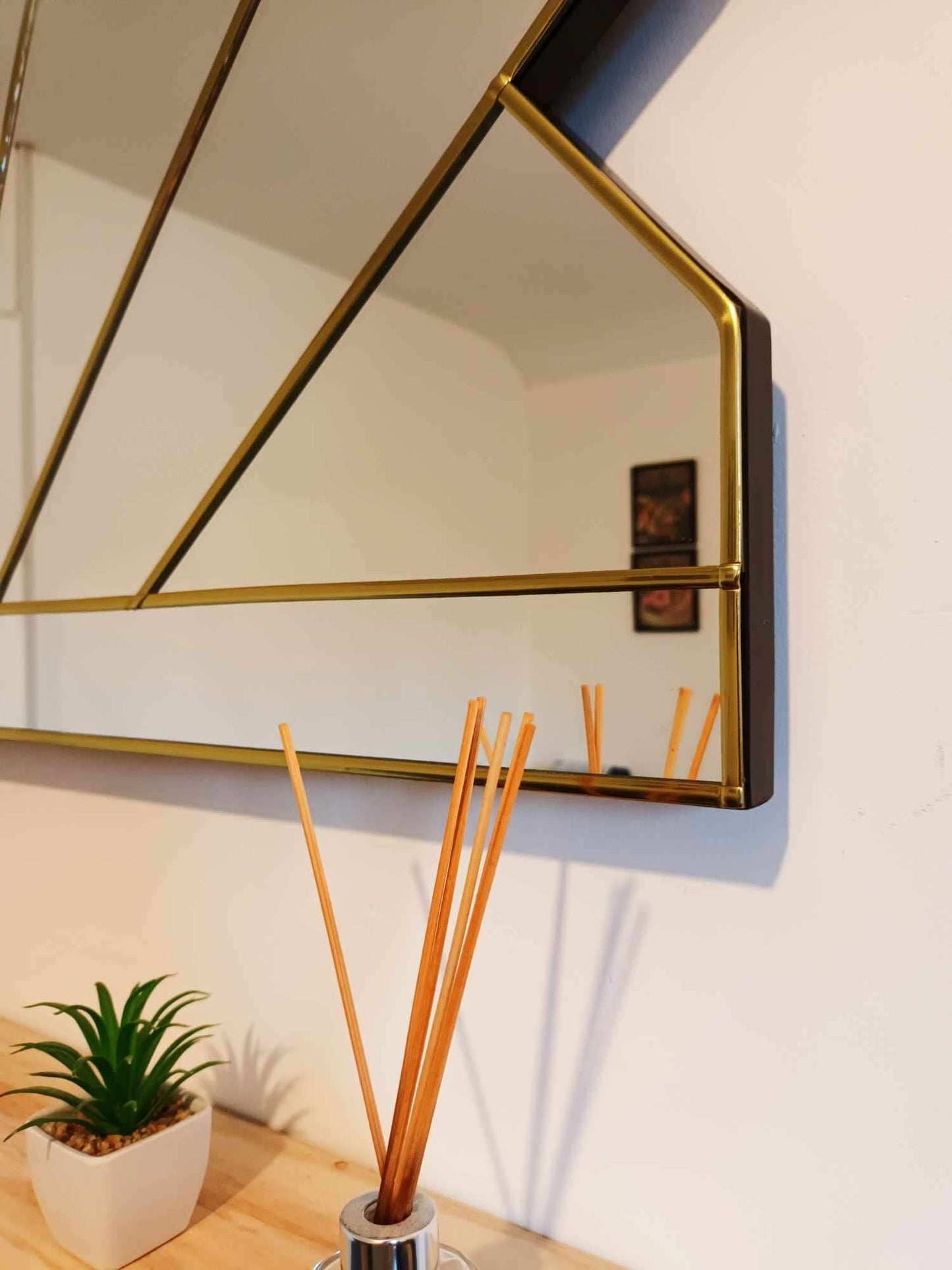 BRass Art Deco Mirror