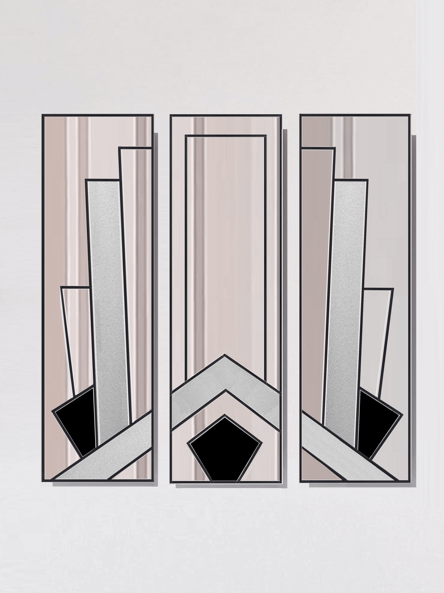 Stain Glass Wall Mirror Set