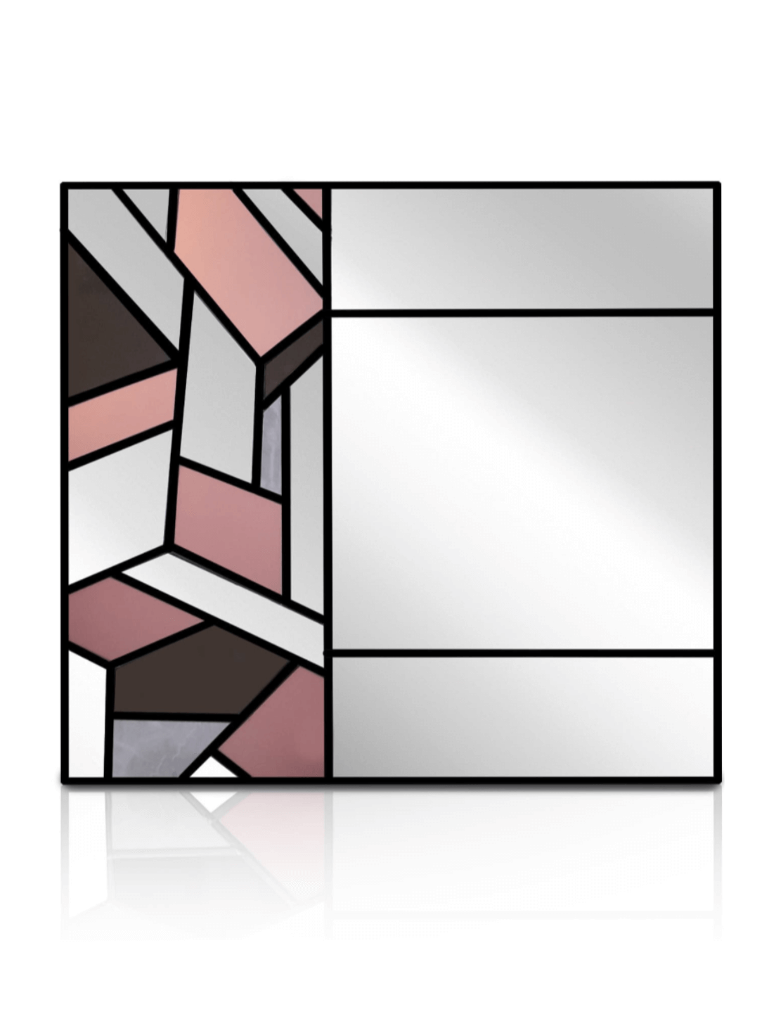 Abstract Modern Stain Glass Handcrafted Mirror