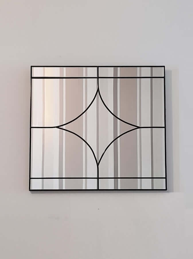 Art Nouveau Mirror In Black Trim