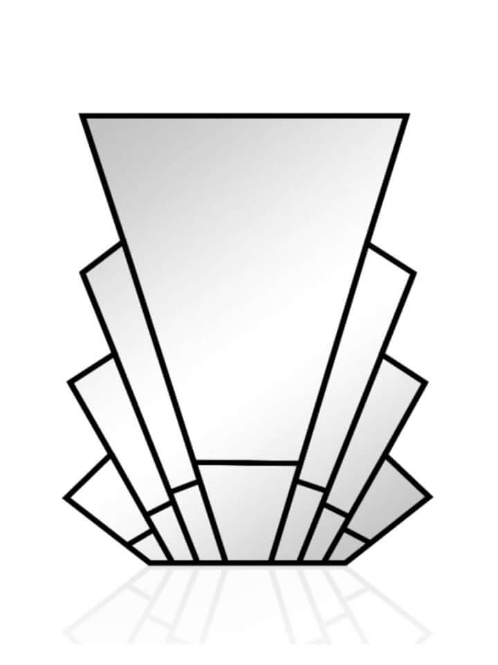 Luxury art deco large wall mirror