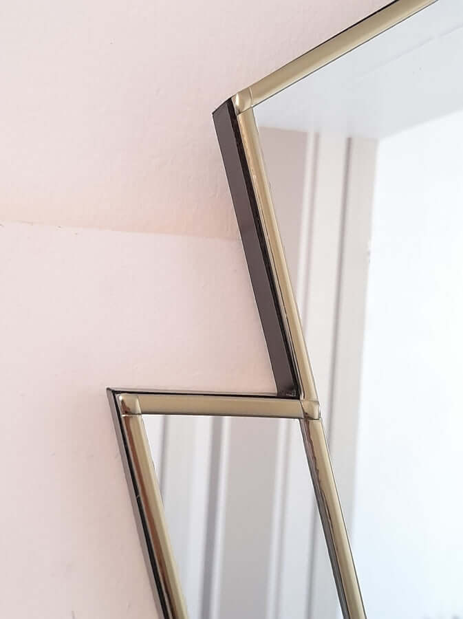 Brass art deco mirror