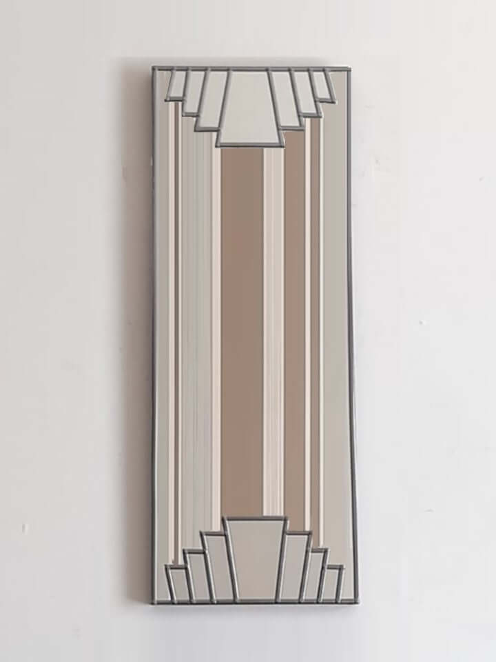 Art Deco Mirror Handmade Leaded Stain Glass Mirror JPC Mirrors