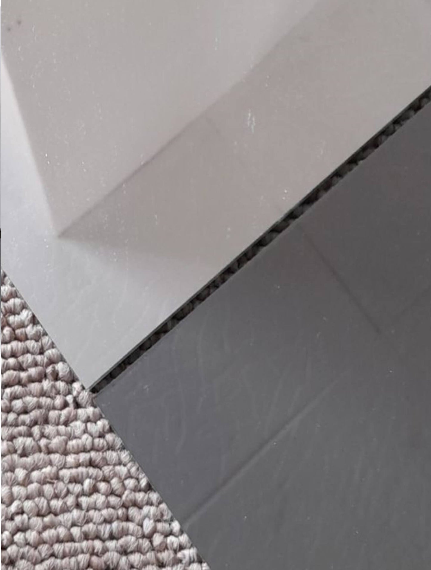 Silver and grey mirror