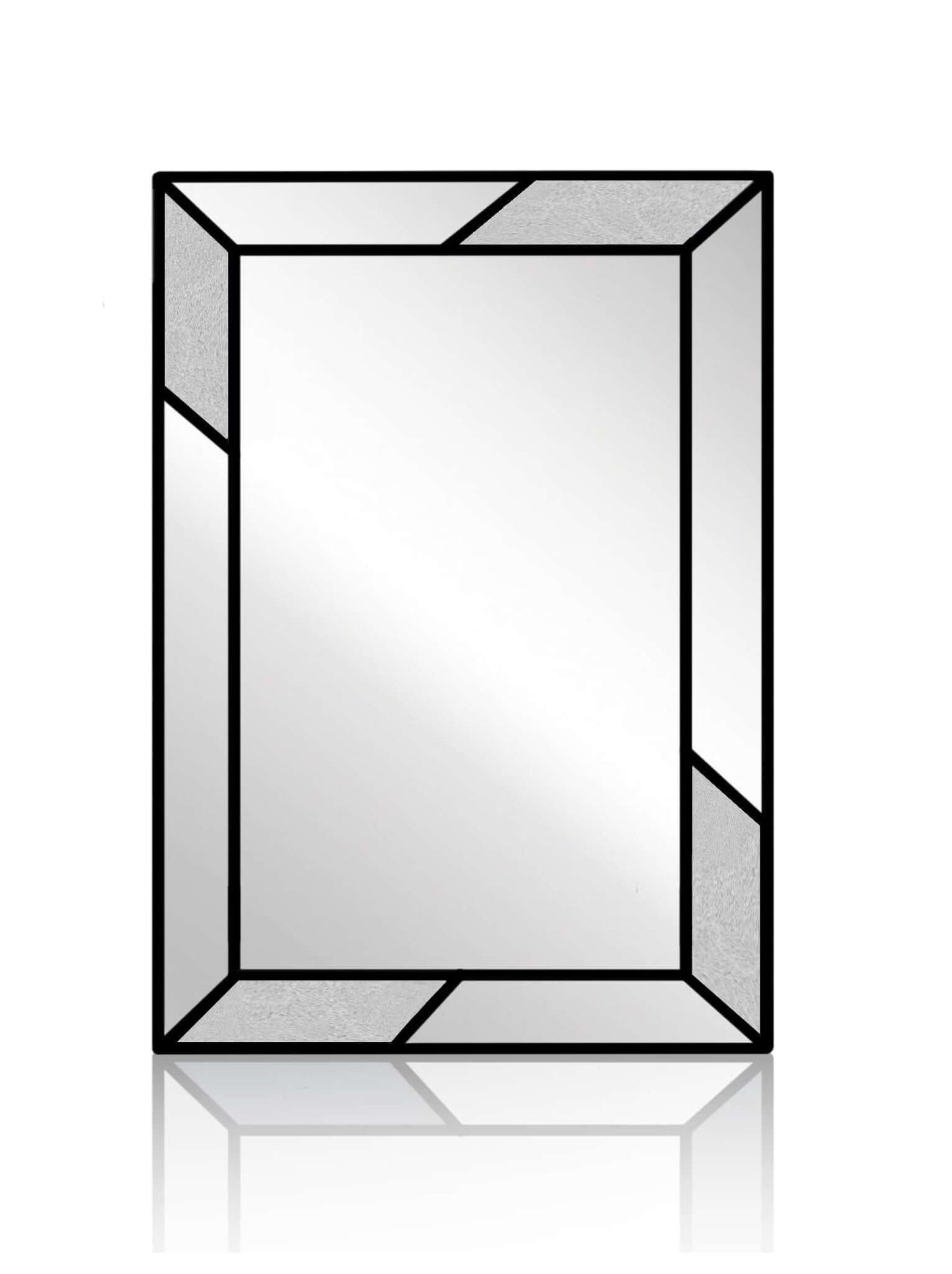 Stain glass style wall mirror