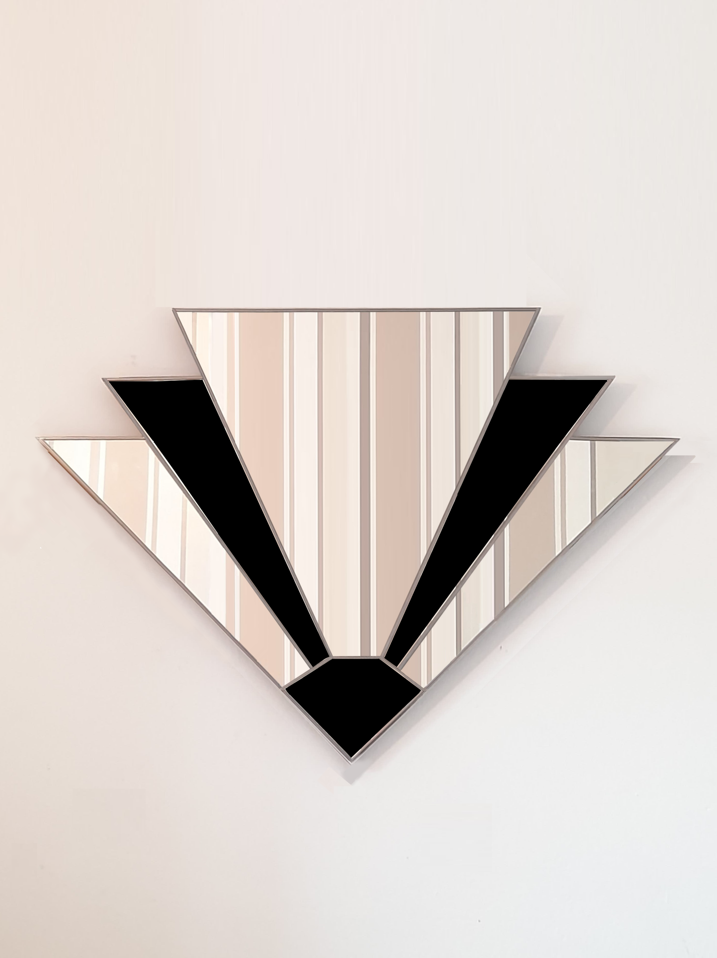 Gold and Black Art Deco Mirror