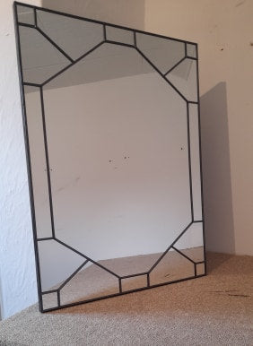 Geometric handmade rectangle mirror