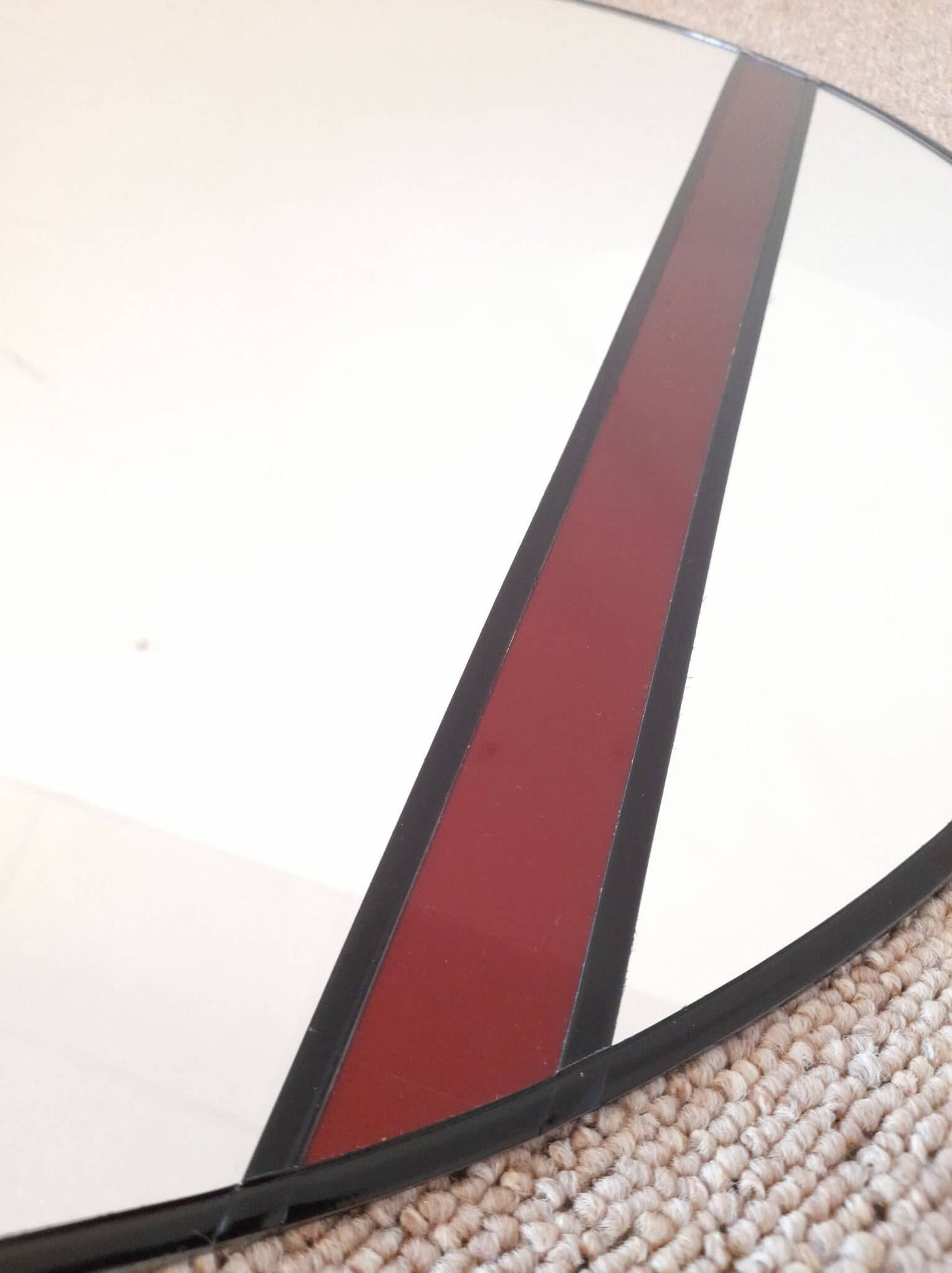 Round modern handcrafted mirror