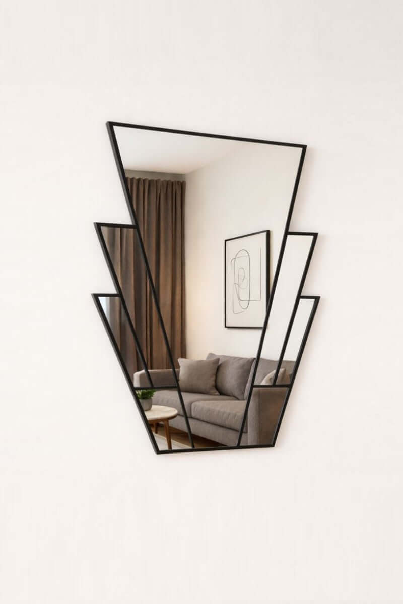 Black Art Deco Wall Mirror