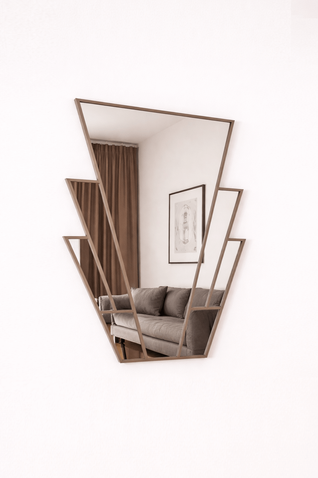 Gold Art Deco Wall Mirror
