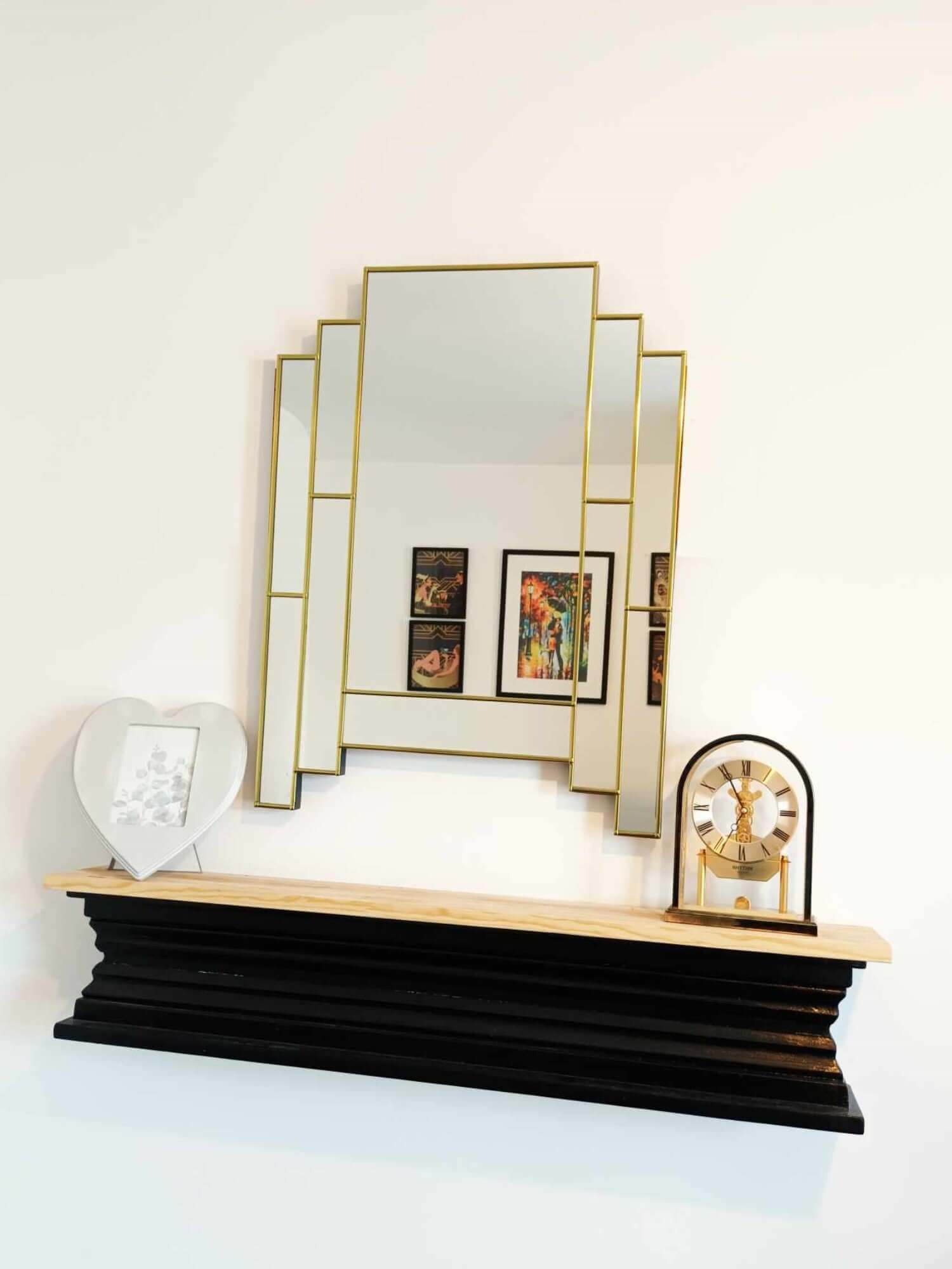 Alpha Art Deco Wall Mirror Exclusive JPC Mirrors Art Deco Mirror in Brass