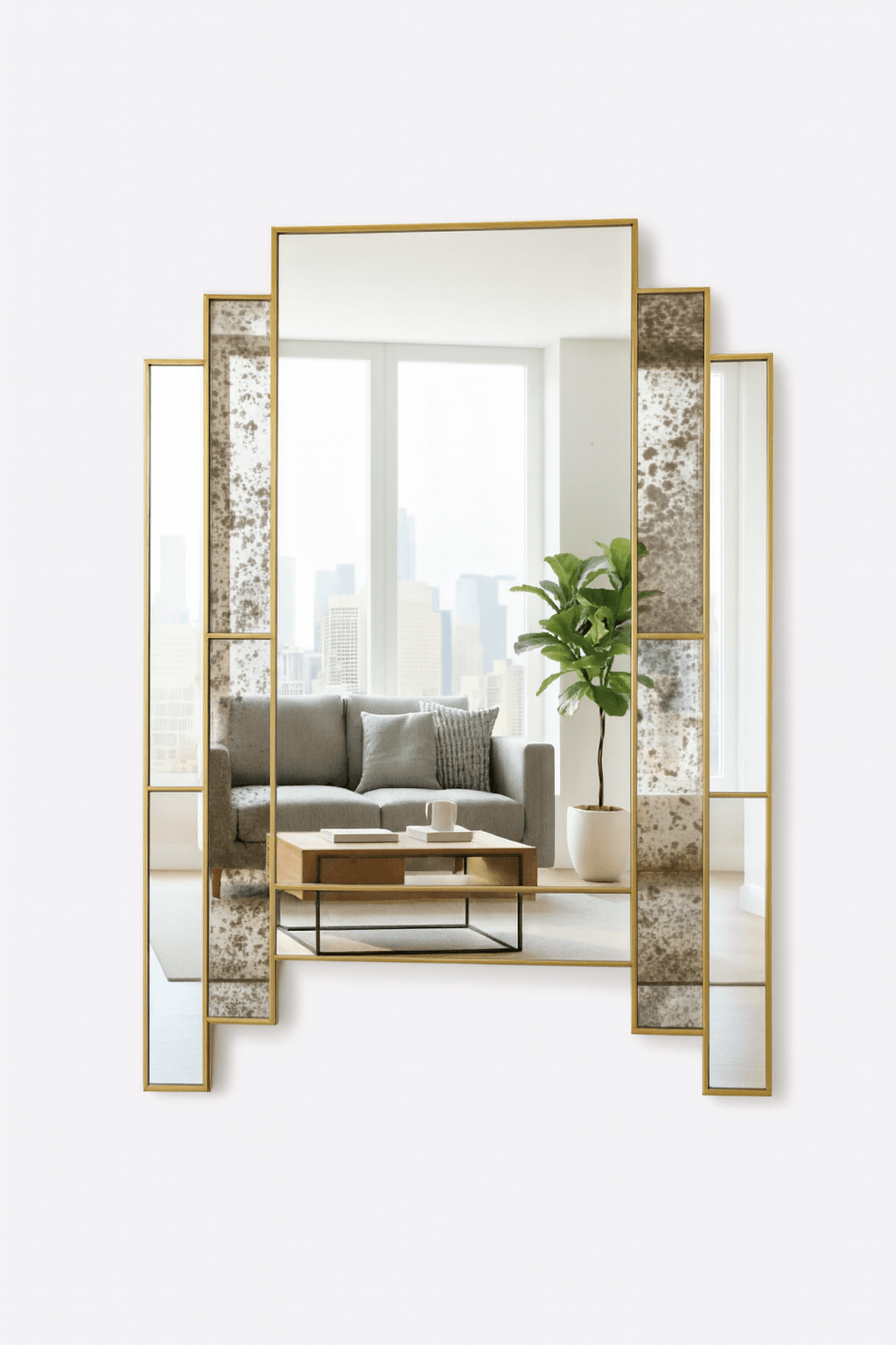 Antiqued Wall Mirror