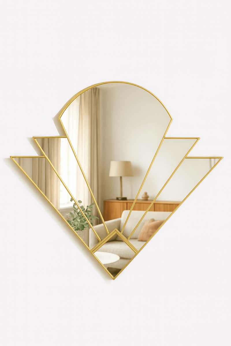 Art Deco Mirror in Brass