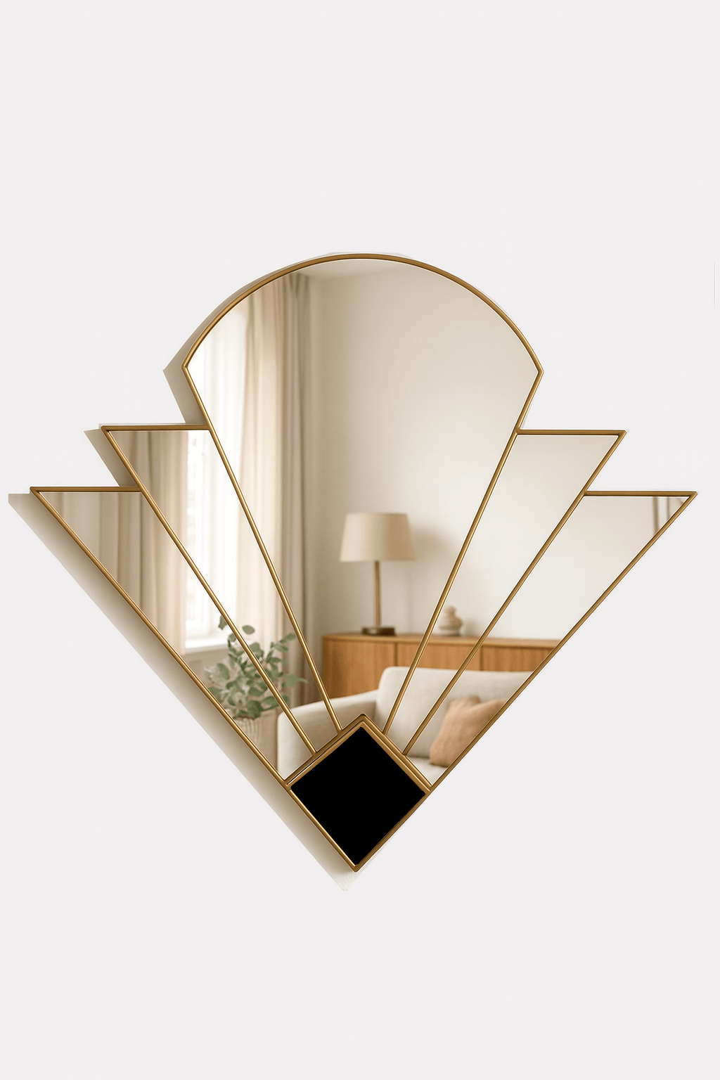 Luxury Deco Inspired Wall Mirror in Gold