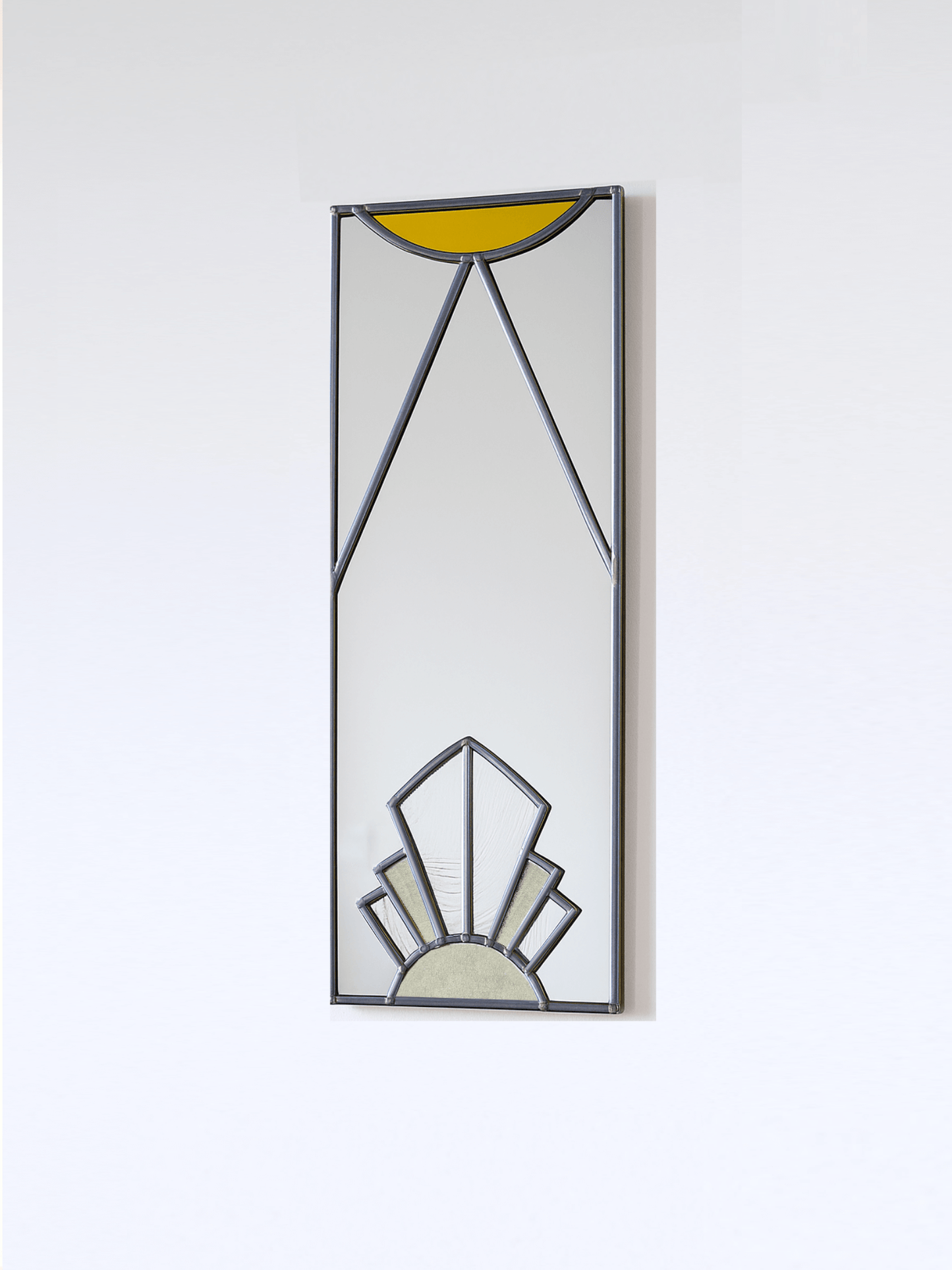 Ray of Deco Decorative Art Deco Stained Glass Style Wall Mirror