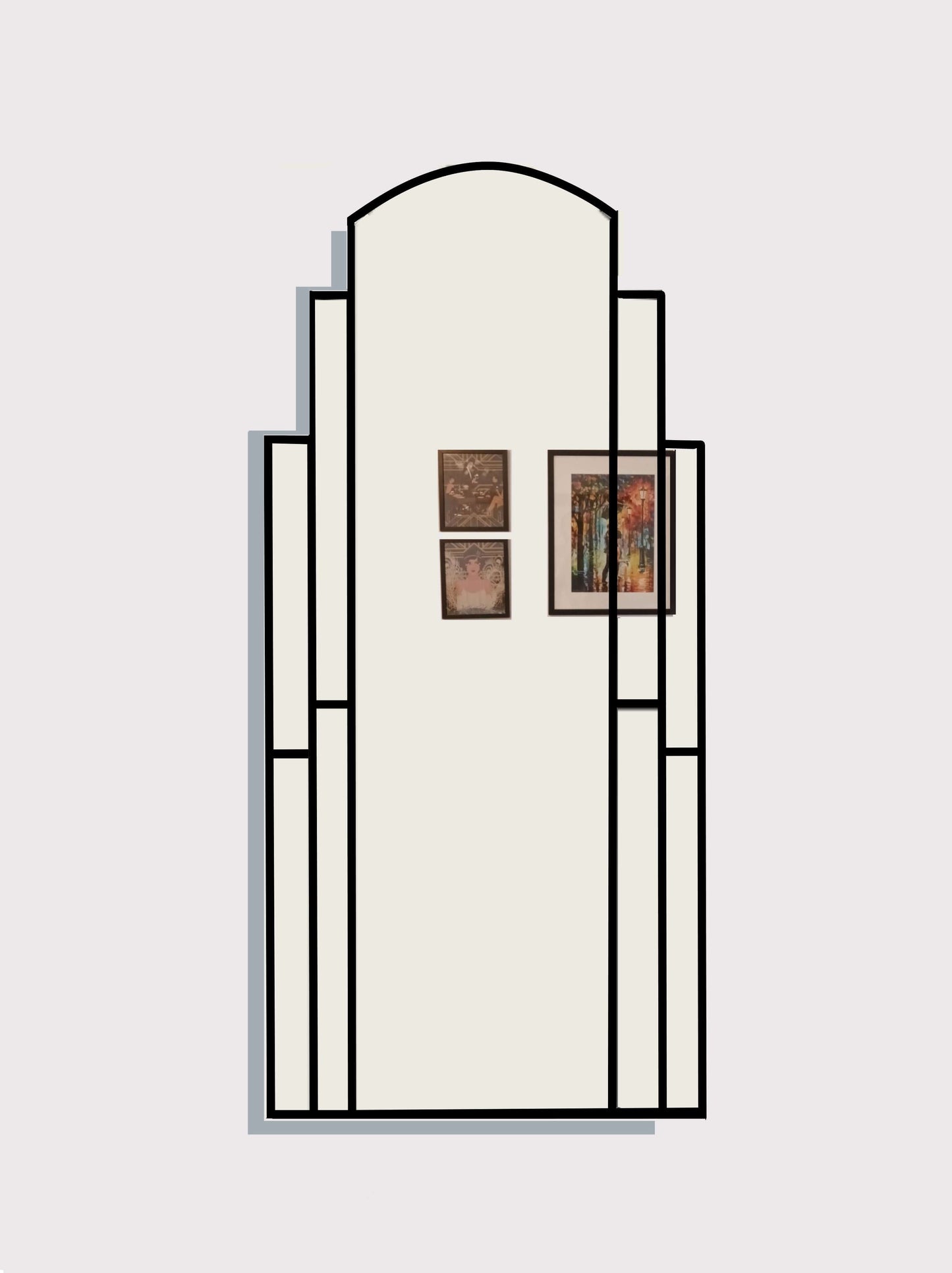 Revival Full Length Art Deco Wall Mirror