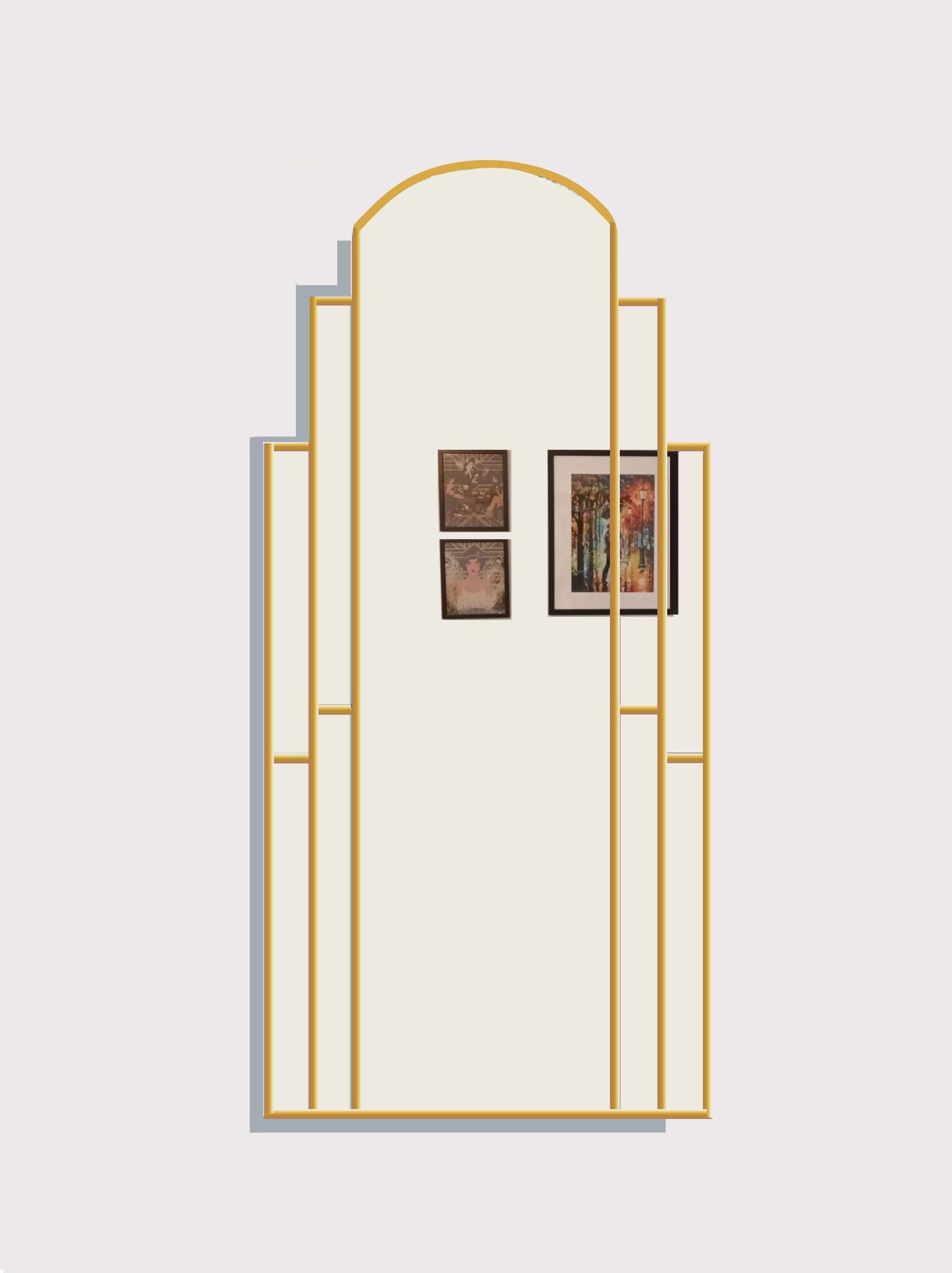 Revival Full Length Art Deco Wall Mirror