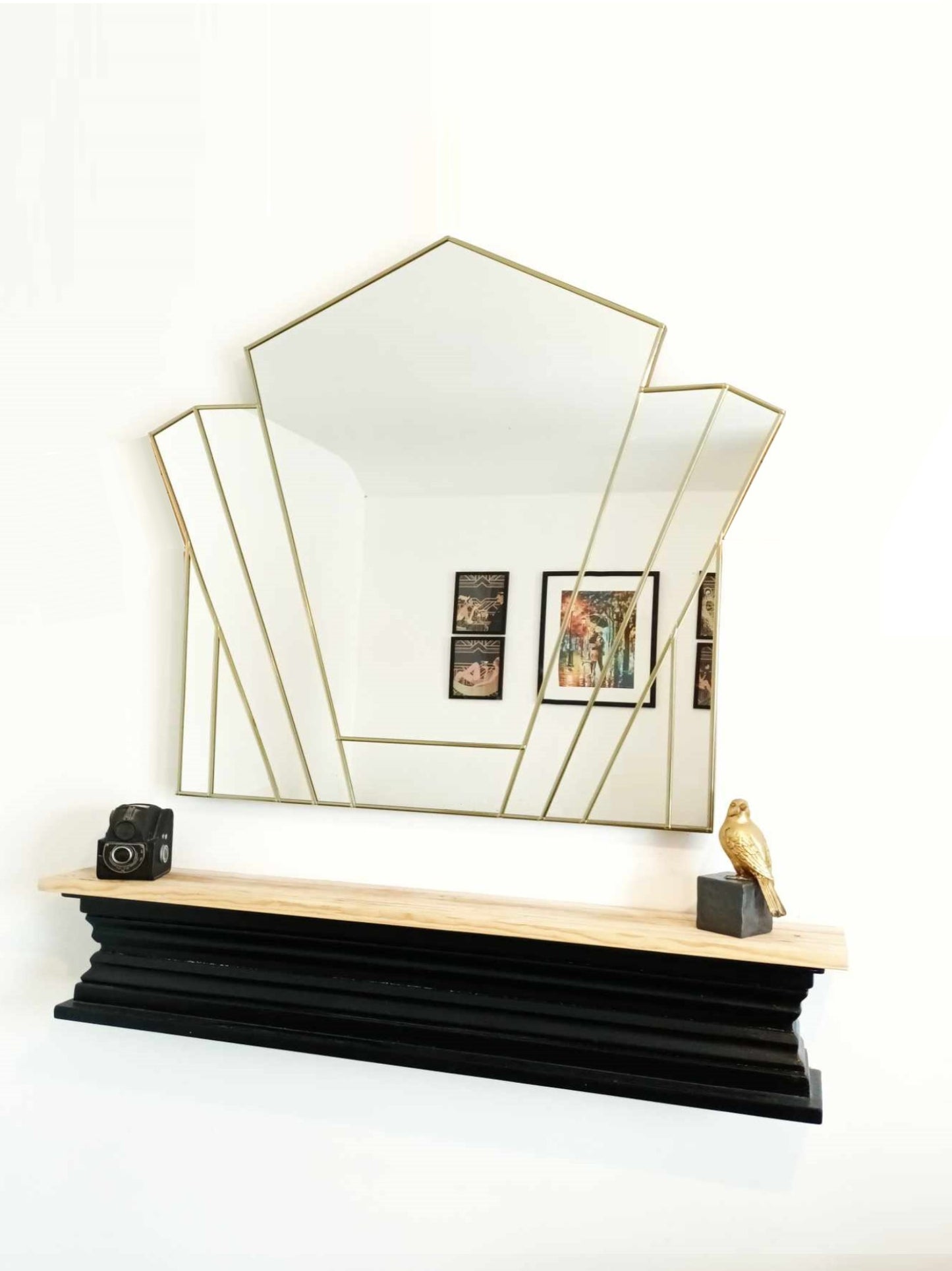 Brass Art Deco Mirror Exclusively made in the UK at JPC Mirrors
