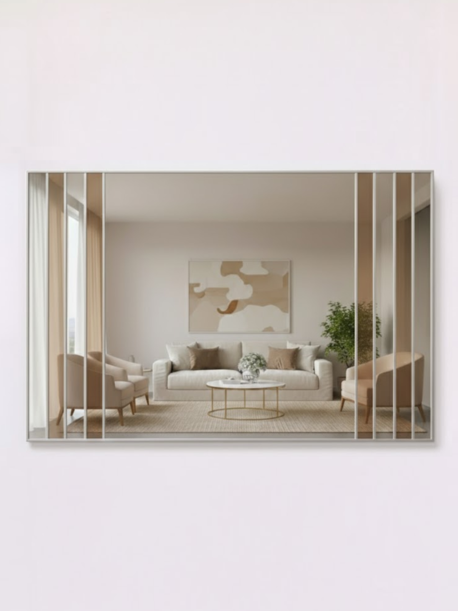 Silver Framed Wall Mirror
