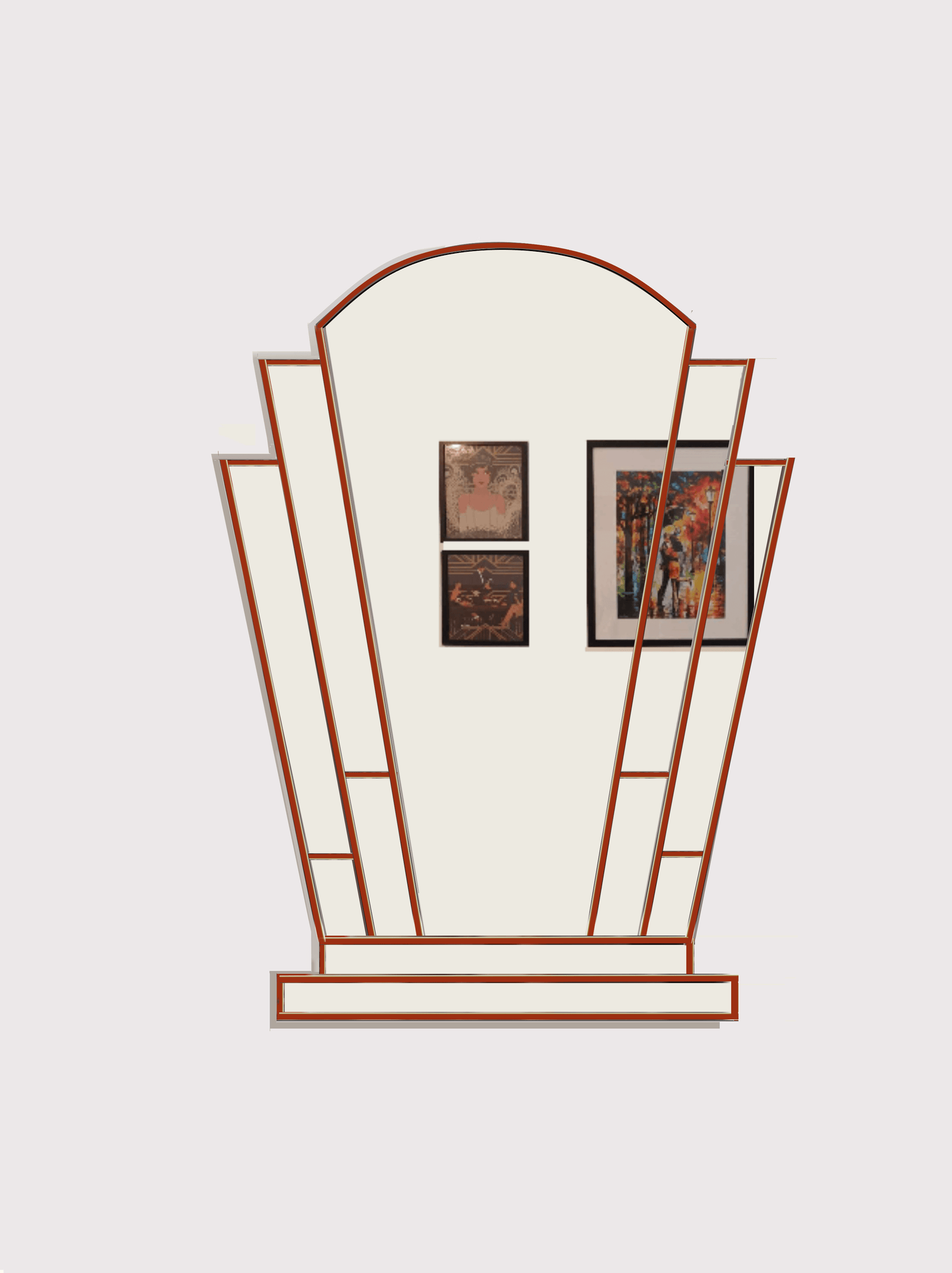 Desire Art Deco Wall Mirror in Copper
