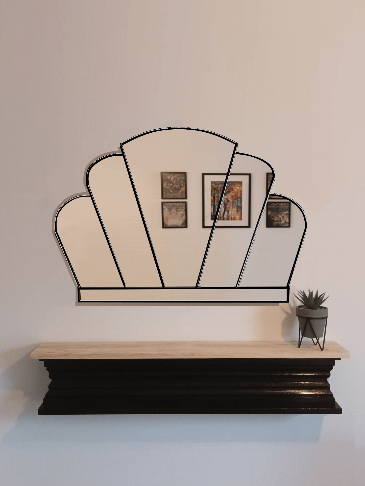 Scallop Art Deco Wall Mirror