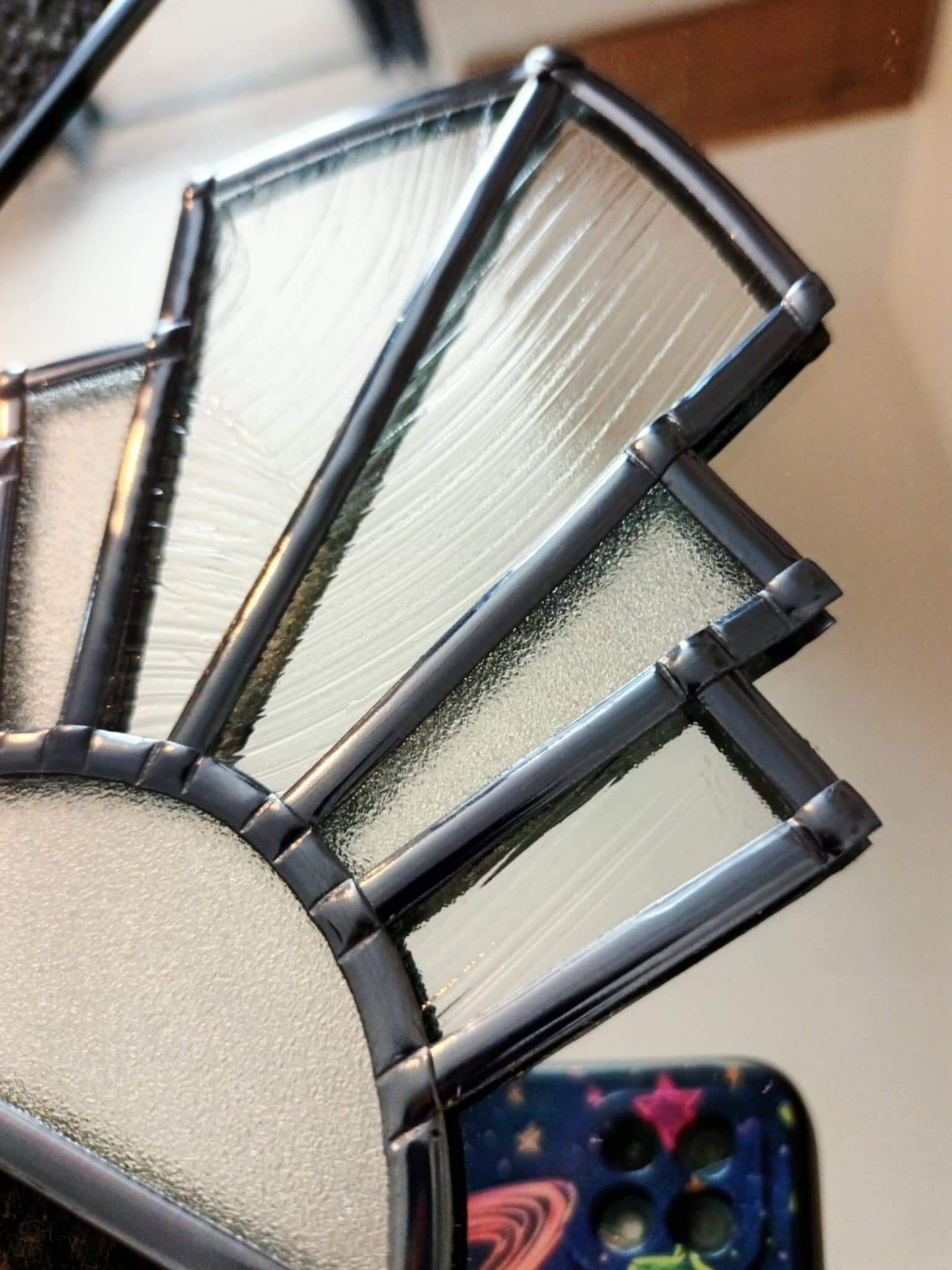 Ray of Deco Decorative Art Deco Stained Glass Style Wall Mirror