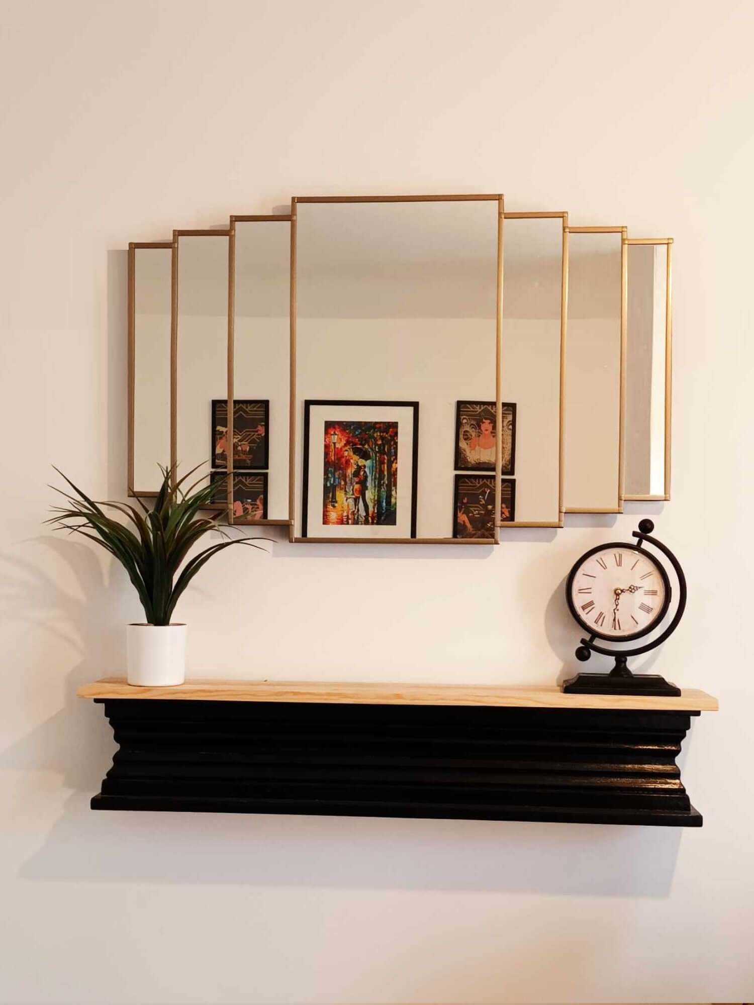 Delta Extra Large Overmantle Art Deco Wall Mirror Exclusive Mirror to JPC Mirrors