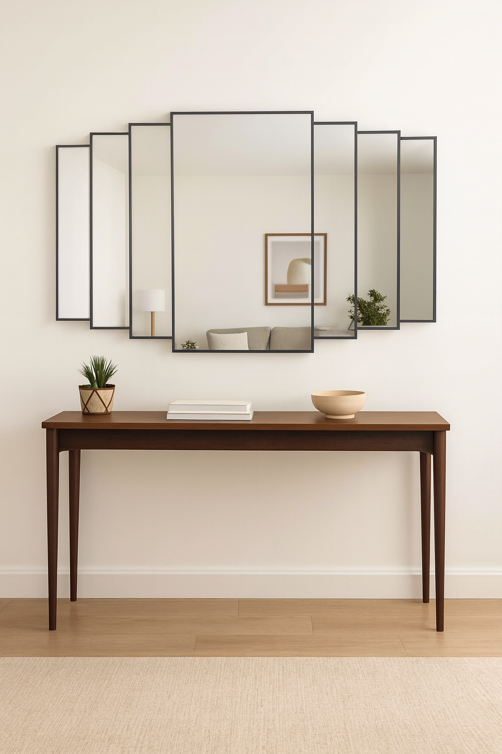 Large Wall Mirror in Antique Grey Colour