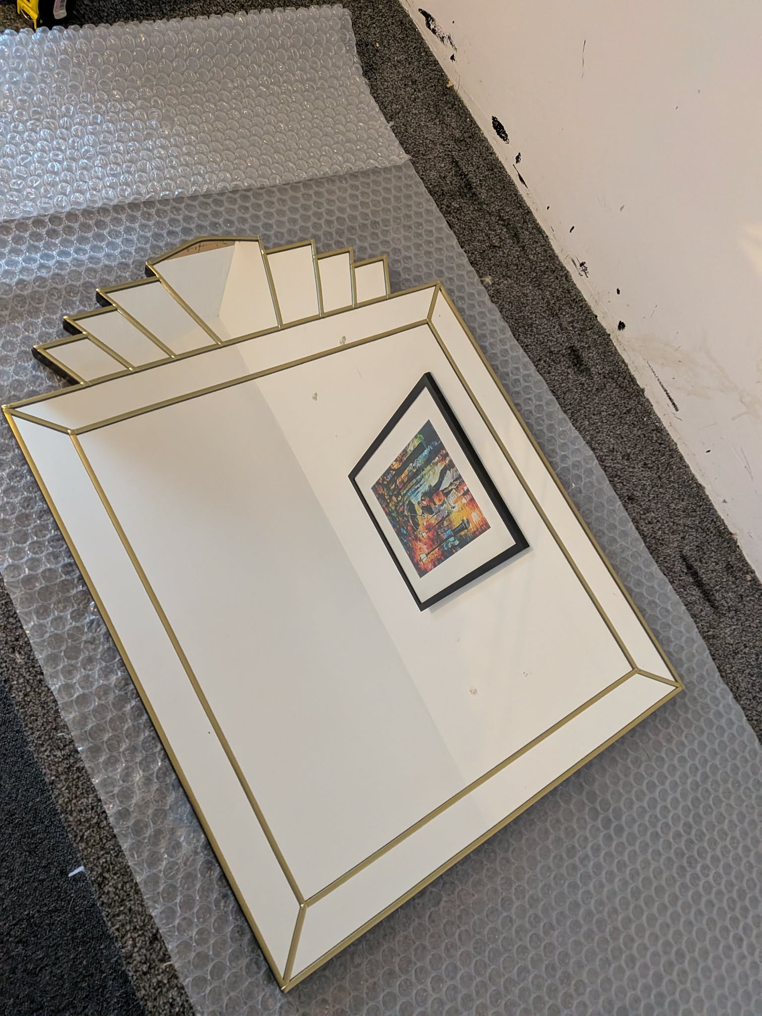 Brass Art Deco Mirror
