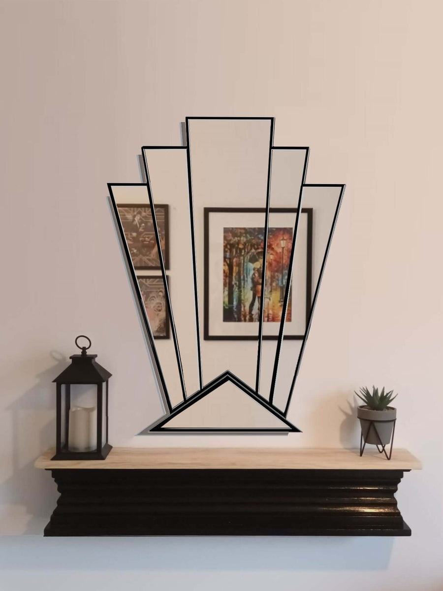 1930'S Style Large Art Deco Wall Mirror Made In The Uk