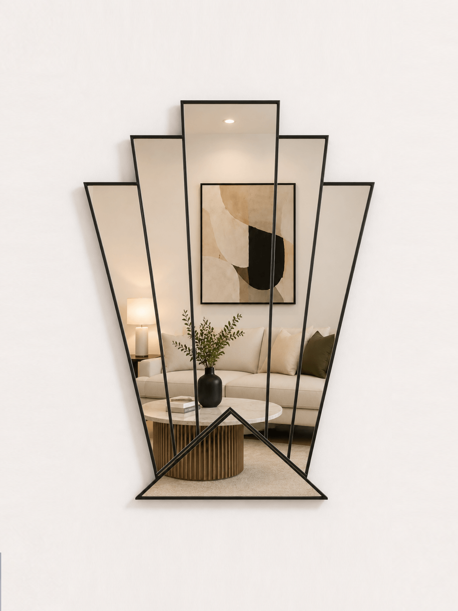 Black Art Deco Wall Mirror