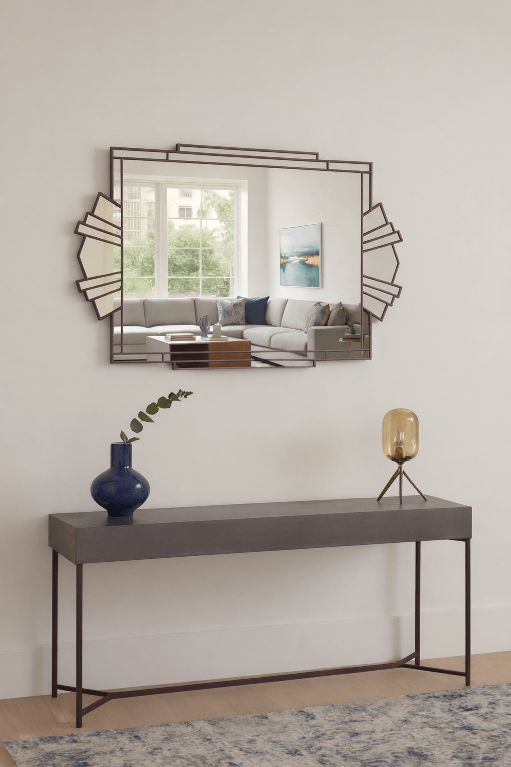 Fantasy Art Deco Mirror in Antique