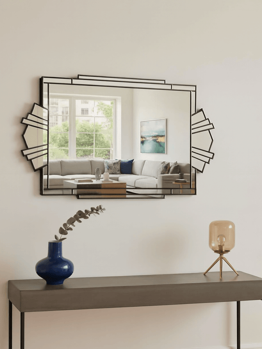 Fantasy Art Deco Mirror in Black
