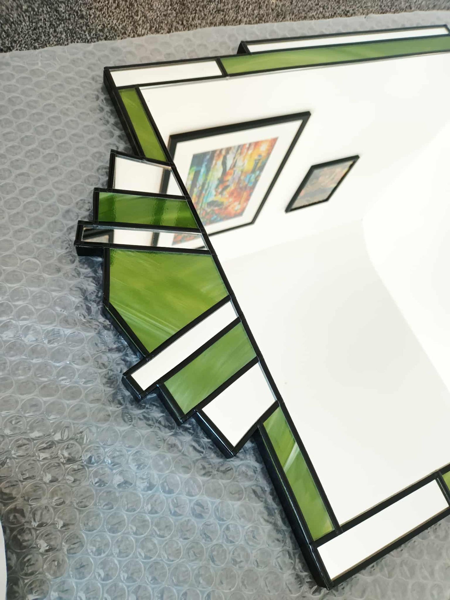 Black Art Deco Mirror
